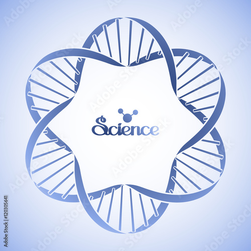 Graphic dna circle frame