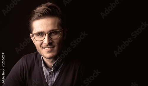 young man close up portrait