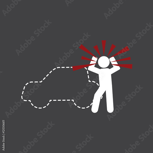 Lose Car Concept Graphic Symbol Vector Illustration