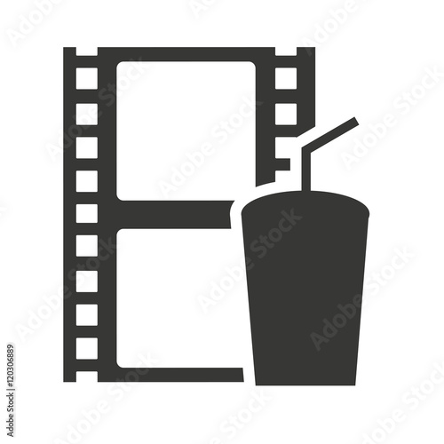 tape record with cinema icon vector illustration design