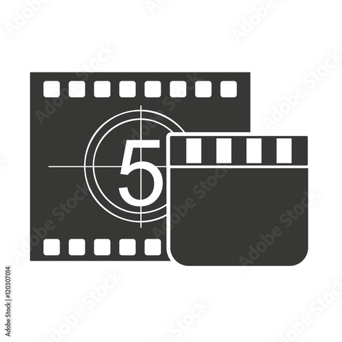 tape record counter with cinema icon vector illustration design