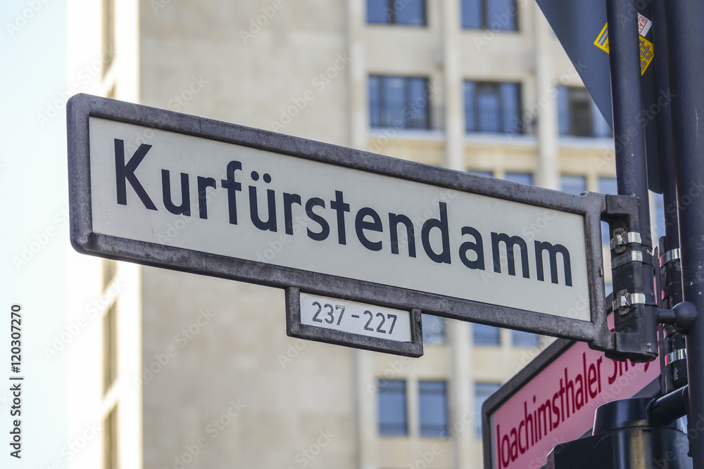 The famous Kurfuerstendamm Berlin - Kudamm area and shopping street The famous Kurfuerstendamm Berlin - Kudamm area and shopping street