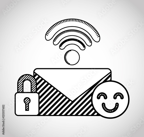 wifi connection signal icons vector illustration design
