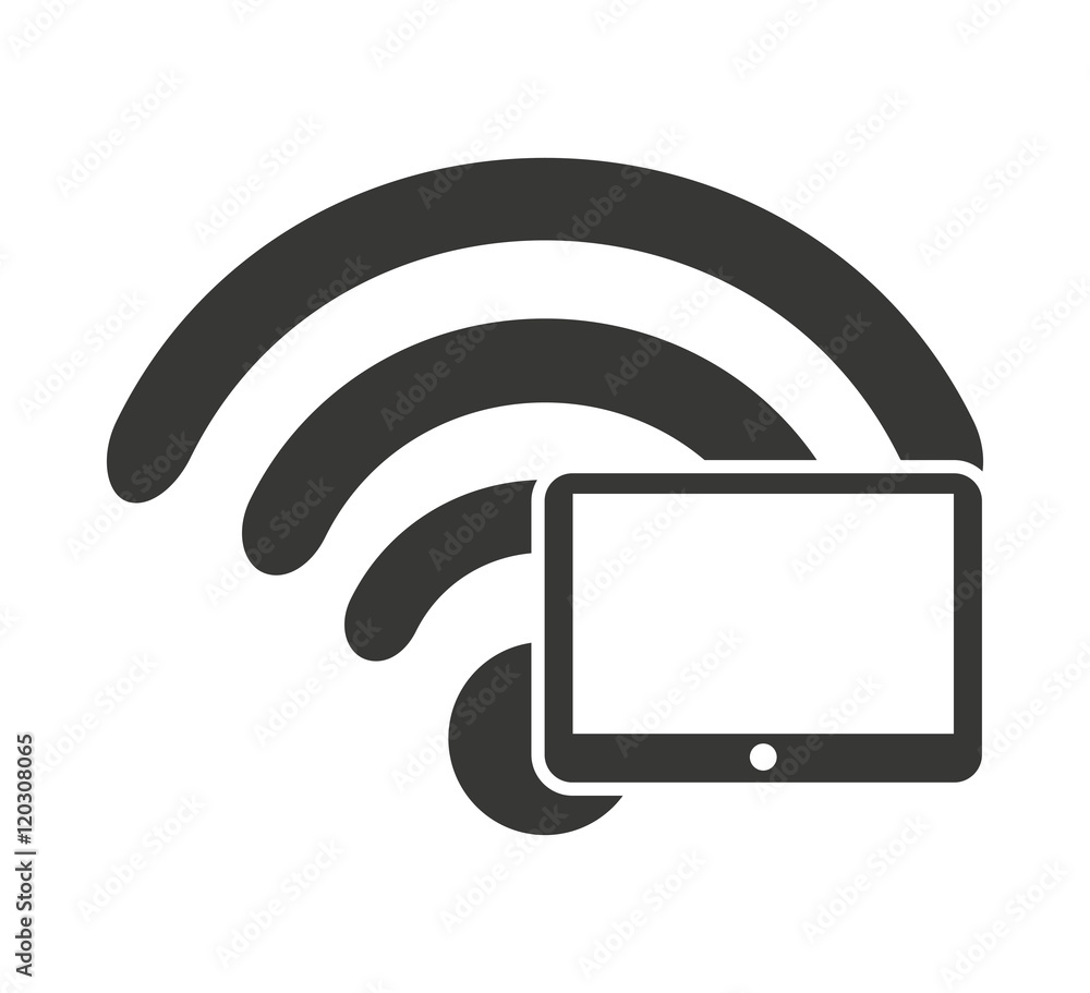 wifi waves signal with icon vector illustratio wifi waves signal with icon vector illustratio