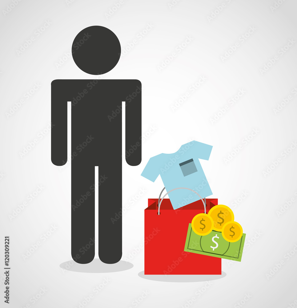 shopping person avatar flat icons vector illustration design shopping person avatar flat icons vector illustration design