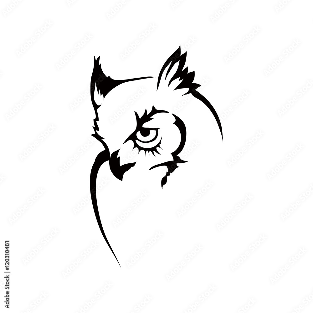 Naklejka premium logo sowy