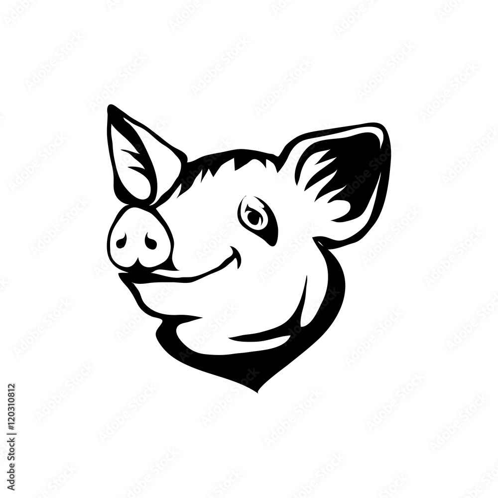 Obraz premium pig logo