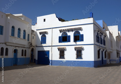 Maison blanche, ciel bleu, Asilah, Maroc