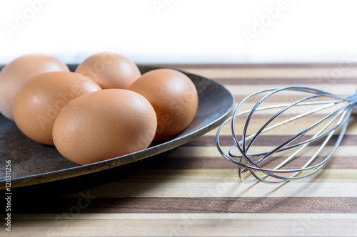 Raw Brown Eggs photo