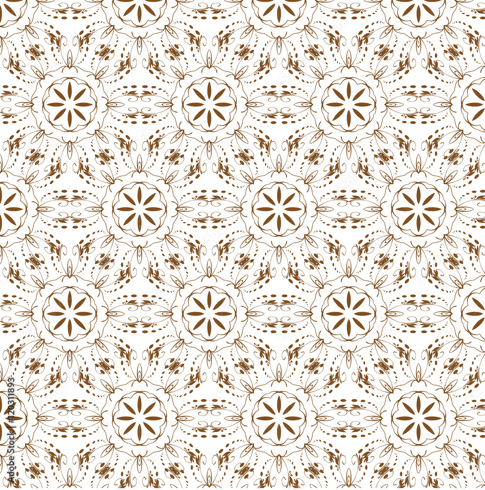 Modern abstract vector flower pattern, illustration