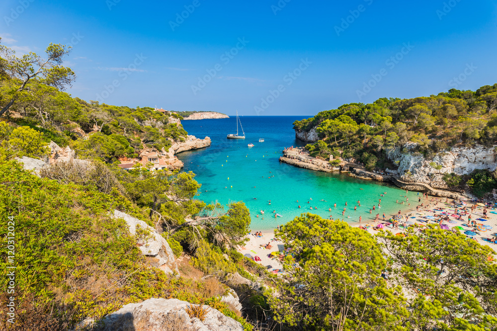 Beautiful beach Majorca Spain Mediterranean Sea