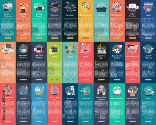 Science and Research Vertical Banner Concept 