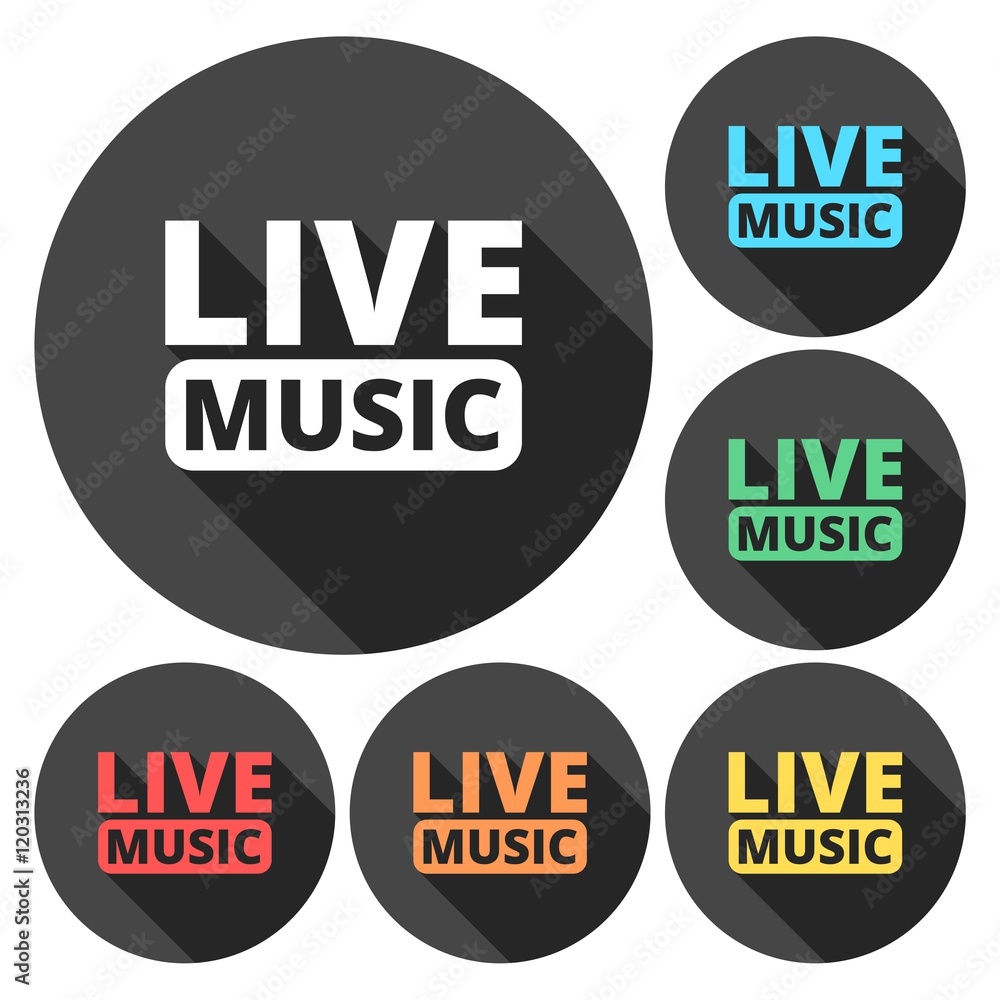 Live music sign icon. Karaoke symbol Live music sign icon. Karaoke symbol