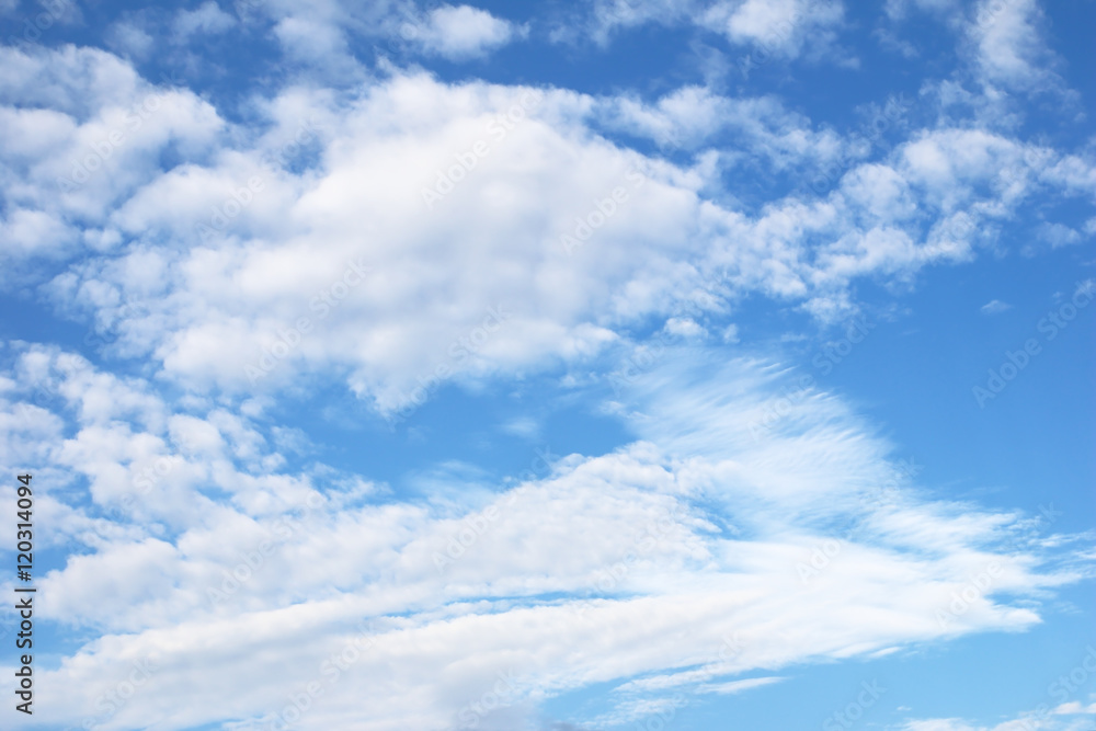 Bright blue sky with white clouds Bright blue sky with white clouds