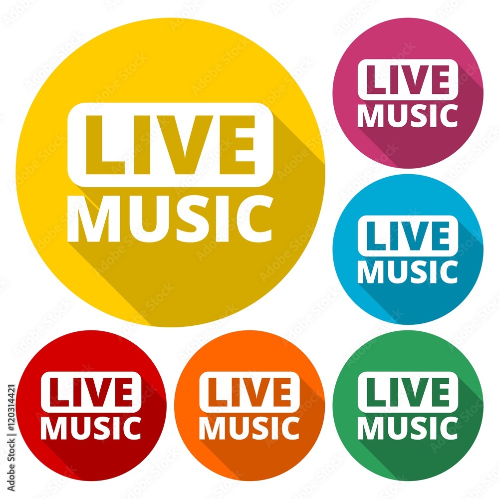 Live music sign icon. Karaoke symbol Live music sign icon. Karaoke symbol