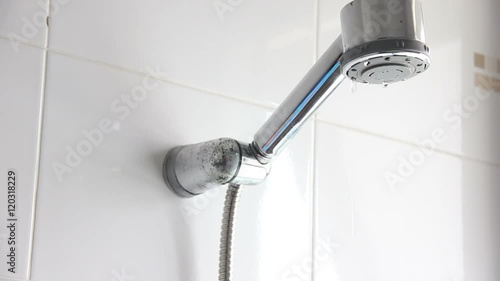 Turn Off Water Drops From Shower Head Footage