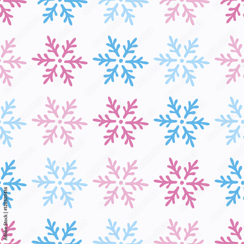 Decorative Christmas seamless background with snowflakes. Print. Repeating background. Cloth design, wallpaper. Decorative Christmas seamless background with snowflakes. Print. Repeating background. Cloth design, wallpaper.