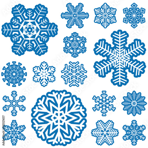 collection of snow stars