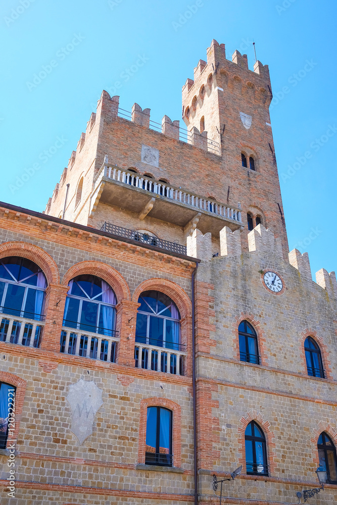 Rimini, Italy - August, 7, 2016: Castel in a central part of Rimini, resort town in Italy