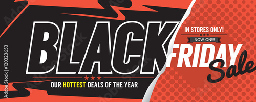12500x5000 Pixel Colorful Black Friday Sale Marketing Promotion Banner Vector Illustration