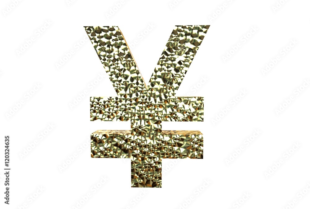 Fototapeta premium Golden Euro Currency symbol 3D Rendering