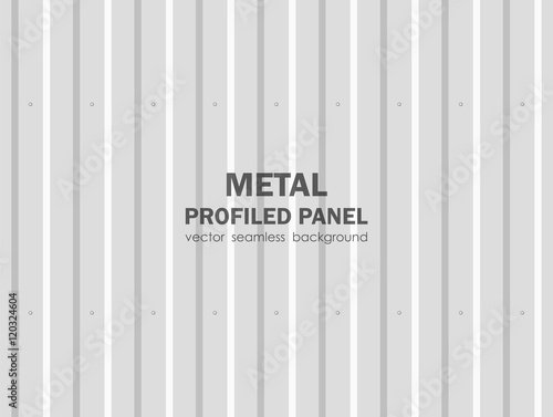 Vector illustration  Seamless background of metal profiled panel