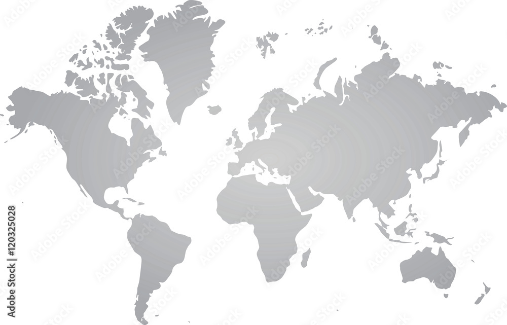 Grey world map vector