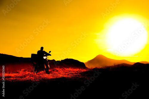 silhouette of the mountain motor drive © mehmetcan