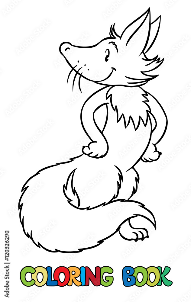Coloring book of lttle funny fox Coloring book of lttle funny fox