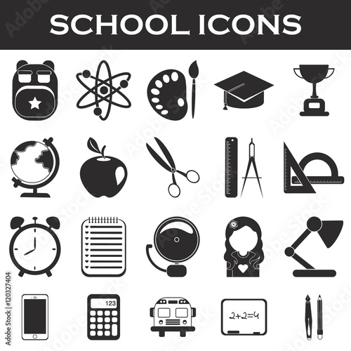 school icon set