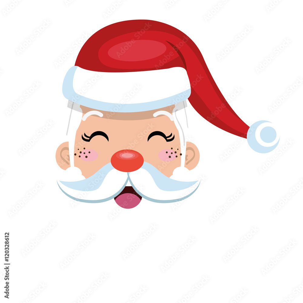 santa claus cartoon with red hat. christmas symbol. vector illustration santa claus cartoon with red hat. christmas symbol. vector illustration