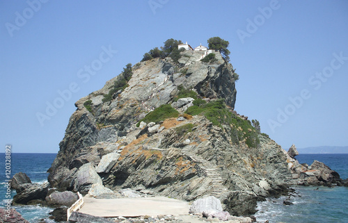 The chapel of St John (Mamma Mia) at Skopelos island in Greece