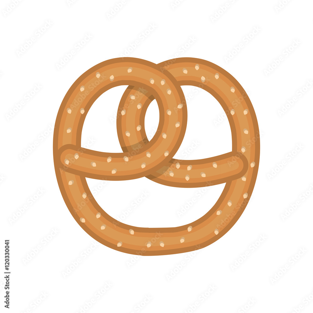 classic pretzel bakery fresh snack food. vector illustration classic pretzel bakery fresh snack food. vector illustration