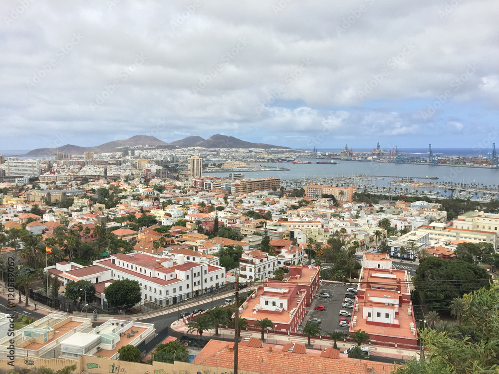 Panoramic view of Las Palmas de Gran Canaria, Canary Islands, Spain.