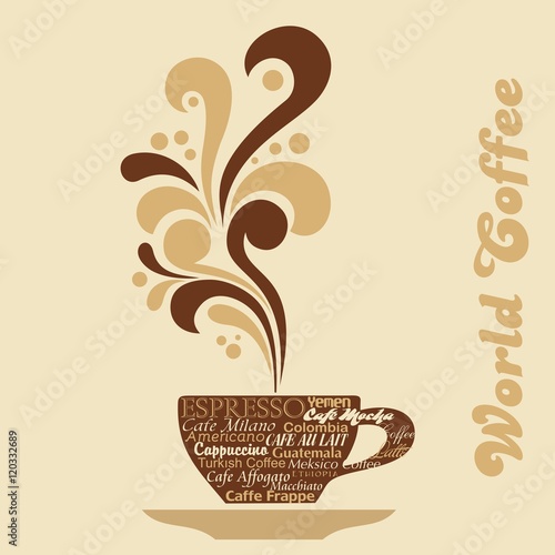 coffee cup, world coffee, design work