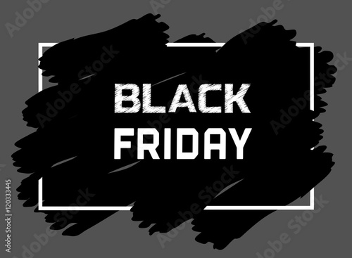 Black Friday Super sale Concept. Creative letters for special bonus headline. Typography promotion poster. Element for advertisement of season hot deal campaign banner background. Vector illustration