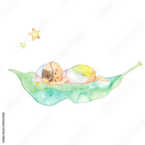 葉っぱと小人、おやすみ