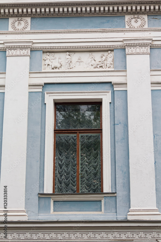 Window of a historic building in the classical style. Kiev, Ukra