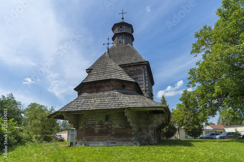 Side view of the Old Church. Monument of architecture of 16-17 centuries. West Ukraine.  photo