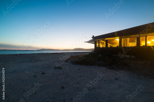 beach bar on a clear night