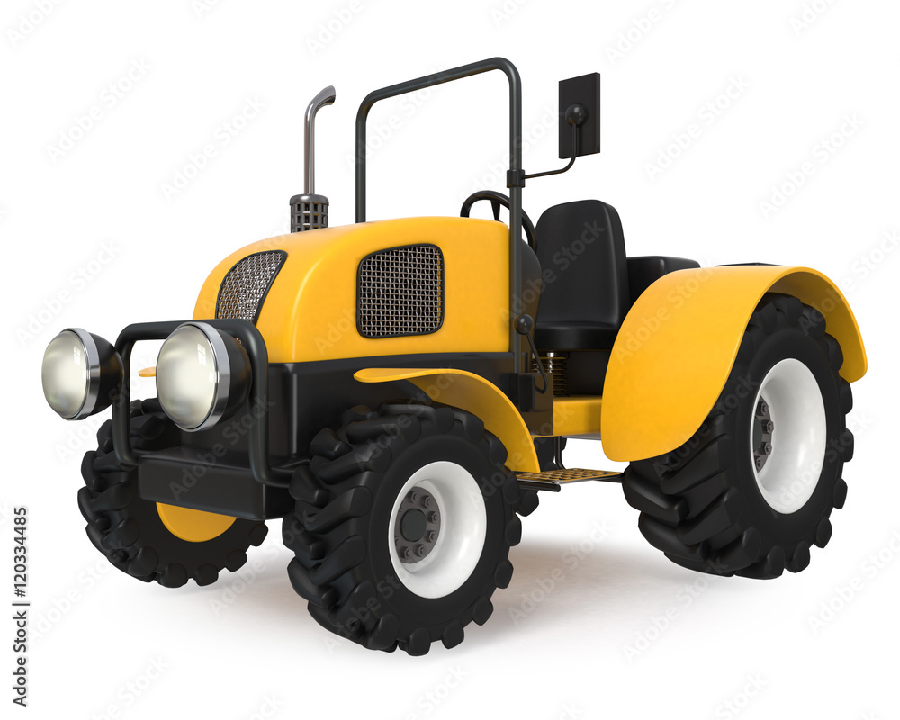 3d illustration farmer's tractor 3d illustration farmer's tractor