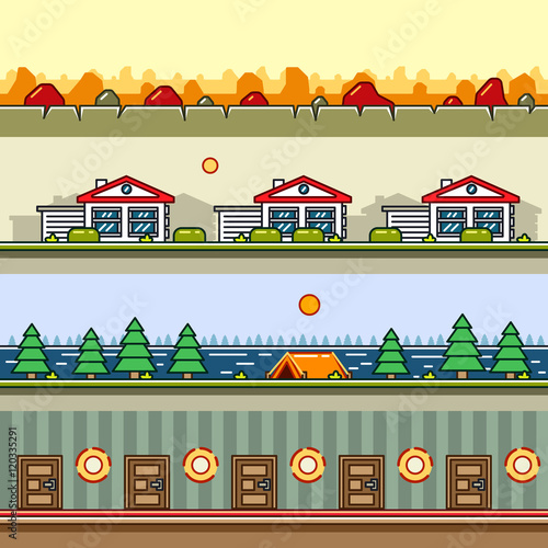Parallax backgrounds for video games set 20