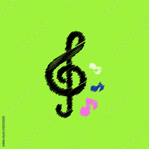 flat vector icon design collection music note