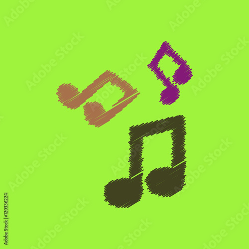 flat vector icon design collection music note