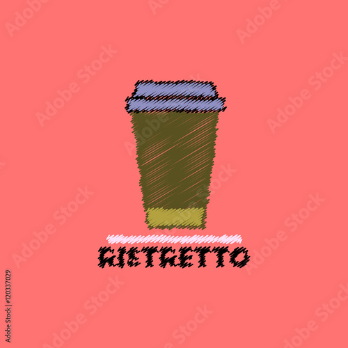 flat vector icon design collection ristretto to go