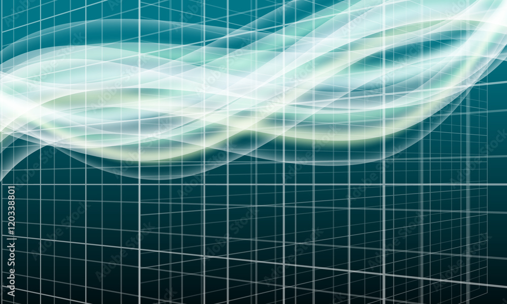Vector abstract background with grids and waves Vector abstract background with grids and waves
