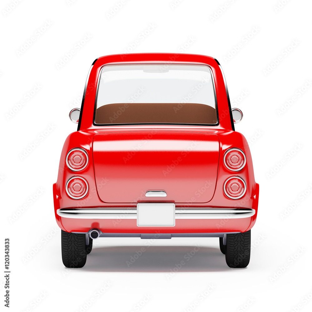 retro car orange 1960