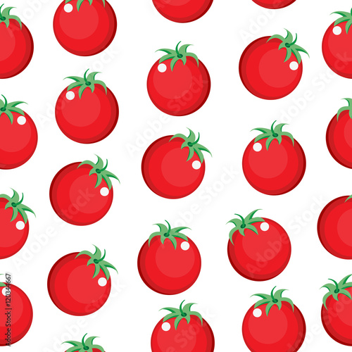 Tomato seamless pattern texture. Tomato background wallpaper. Vector illustration