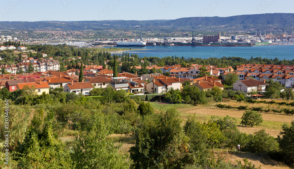 Ankaran and the Koper Seaport in the Background