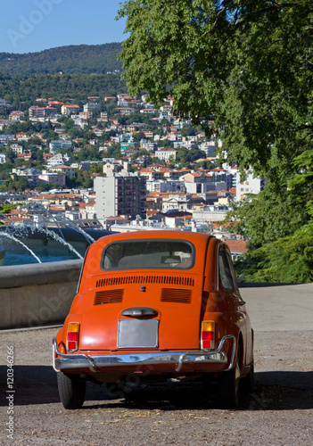 Italian Vintage Car on San Giusto Hill in Trieste, Italy